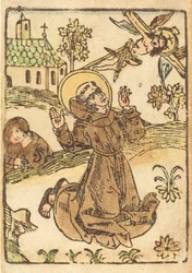 Svatý František přijímající stigmata, c. 1480.