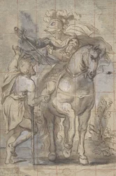 Svatý Martin a žebrák, 17. století.