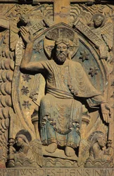 Kostel Sainte Foy tympanon: Poslední soud, Conques, Francie