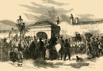 Prodej Hyde Park Turnpike, c1876.