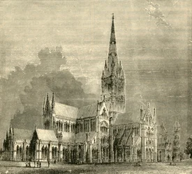 Katedrála v Salisbury, 1890.