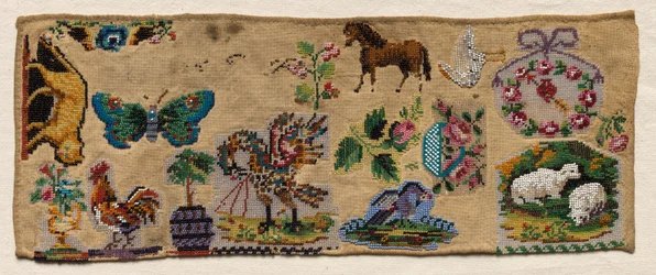 Fragment vzorníku, 1800s.