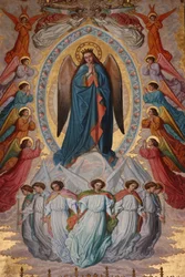 Kostel San Jeronimo. Panna Maria Madrid Španělsko