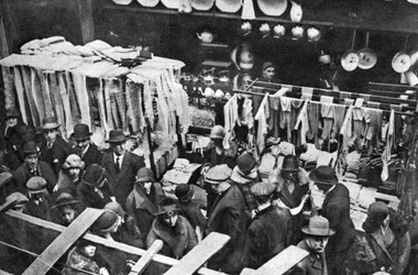 Sobota na Berwick Street Market, Soho, Londýn, 1926-1927
