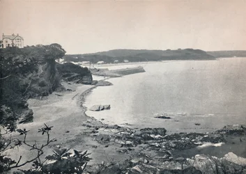 Saundersfoot - Celkový pohled na záliv, 1895