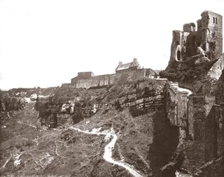 Hrad Scarborough, Severní Yorkshire, 1894.