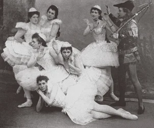 Scéna z baletu Labutí jezero, Mariinské divadlo. 1895