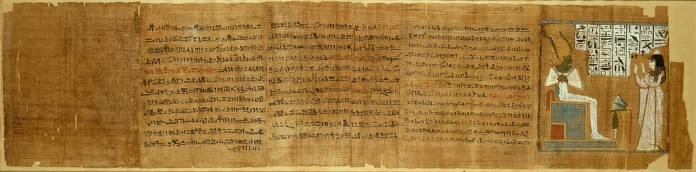 Scéna z Knihy mrtvých, Egypt, třetí přechodné období, dynastie 21 abt 1069-945 BCE.