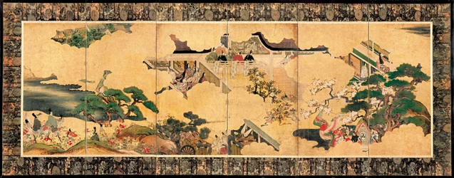Scény z příběhu Genji Genji monogatari, 17. století