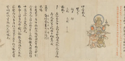 Scroll 9 of Collected Iconography Zuzosho: Ten Devas, 13th century.