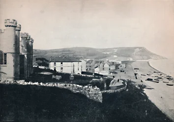 Seaton - Pohled směrem k Bílému útesu, 1895