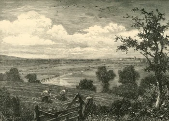 Sedgemoor od Middlezoye, 1898.
