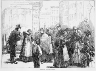 Kancelář pro najímání služebníků, Berlín, Německo, 1874