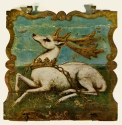 „Vývěsní tabule z White Hart, Witley, Surrey“, c1750, 1943.