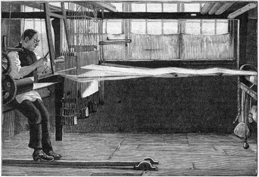 Tkadlec hedvábí, Bethnal Green, východní Londýn, 1893