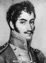 Simón Bolívar 1783-1830, venezuelský vojenský a politický vůdce, kolem roku 1910
