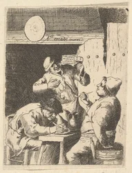 Zpěvák stojící mezi dvěma kuřáky, 1610-85.