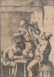 Zpěvák stojící mezi dvěma kuřáky, 1610-85.