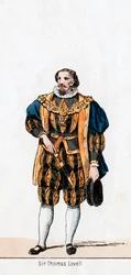 Sir Thomas Lovell, návrh kostýmů pro Shakespearovu hru, Jindřich VIII., 19. století