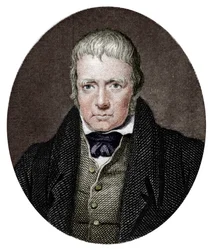 Sir Walter Scott, 1. Baronet, skotský historický romanopisec a básník, 1877.