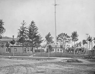 Pozemek staré pevnosti Wayne, Indiana, c1897.