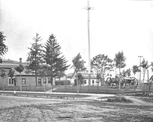 Místo starého Fort Wayne, Indiana, USA, c1900.