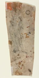 Náčrt obrněné mužské postavy, 1600s.
