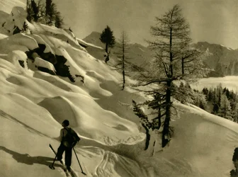 Lyžování v Ankogel, Rakousko, c1935.