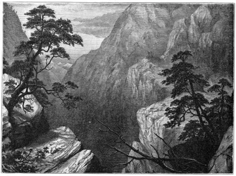 Zasněžené pohoří Sierra Madre, Rocky Mountains, USA, 1877