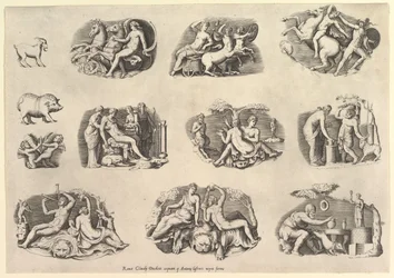 Zrcadlo římské velkoleposti: Subjekty po Antiqu..., popraveni ca. 1550-77, vytištěno po roce 1577.