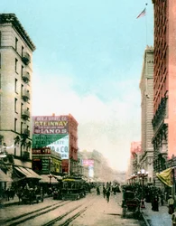 Spring Street, Los Angeles, Kalifornie, USA, 1900