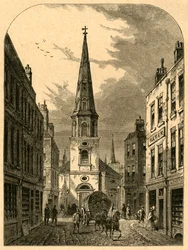 Kostel sv. Antholínů, Watling Street 1868, 1897.