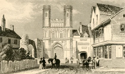 Brána svatého Augustina, Canterbury. Kent, c1835.