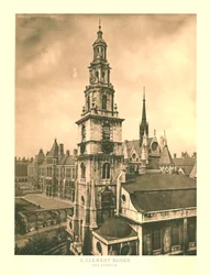 St Clement Danes, The Steeple, polovina konce 19. století.