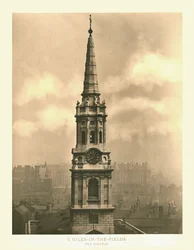 St Giles-in-the-Fields, The Steeple, polovina konce 19. století.