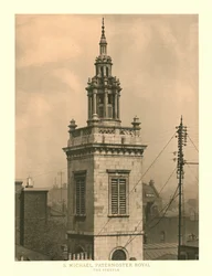 St Michael, Paternoster Royal, The Steeple, polovina konce 19. století.
