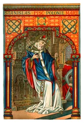 Svatý Stanislav, polský biskup a mučedník z 11. století, 1886