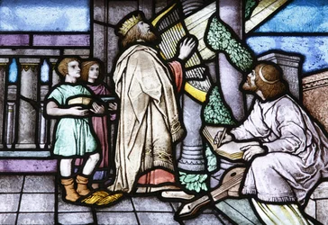 Vitráže : David a Saul, Budapešť, Hongrie