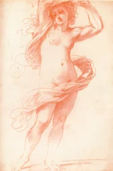 Stojící ženský akt, 17. století, 1925