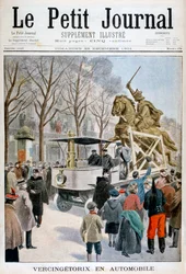 Socha Vercingetorixe v tranzitu, Francie 1901