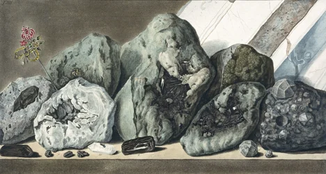 Kameny a krystaly z Vesuvu, c 1770