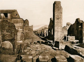 Strada Stabiana, Pompeje, Itálie, 1900