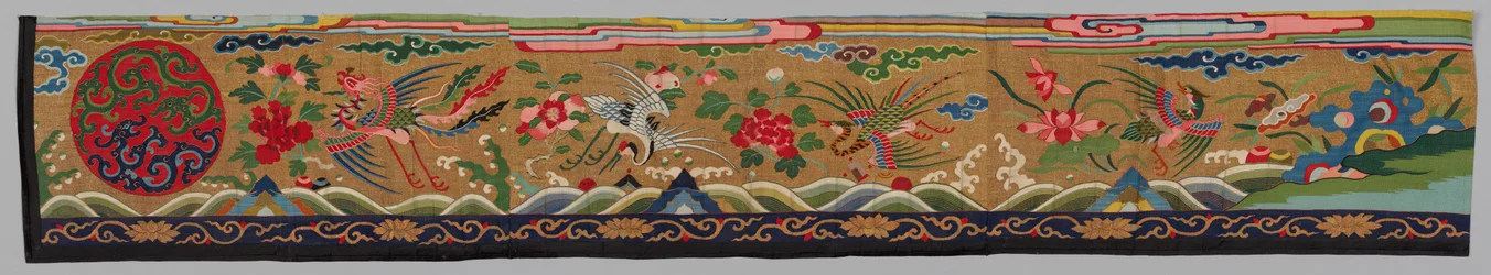 Pás hedvábné tapiserie Ko Ssu, 1700-1800.