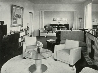 Studio a jídelna v domě v Bruselu, 1937.