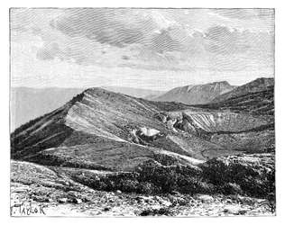 Vrchol hory Irazu, Kostarika, c1890