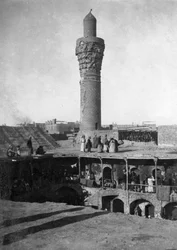 Al-Ghazl Minaret Market, Bagdád, Irák, 1917-1919