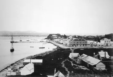 Tauranga, Bay of Plenty, Severní ostrov, Nový Zéland, 1875