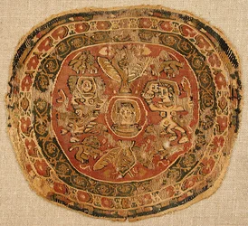 Textilní fragment, byzantský, 8.-9. století.