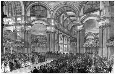 Díkůvzdání v katedrále St Pauls, Londýn, 1900