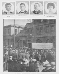 Útrpné čekání na seznam ztracených v Southamptonu, 20. dubna 1912.
